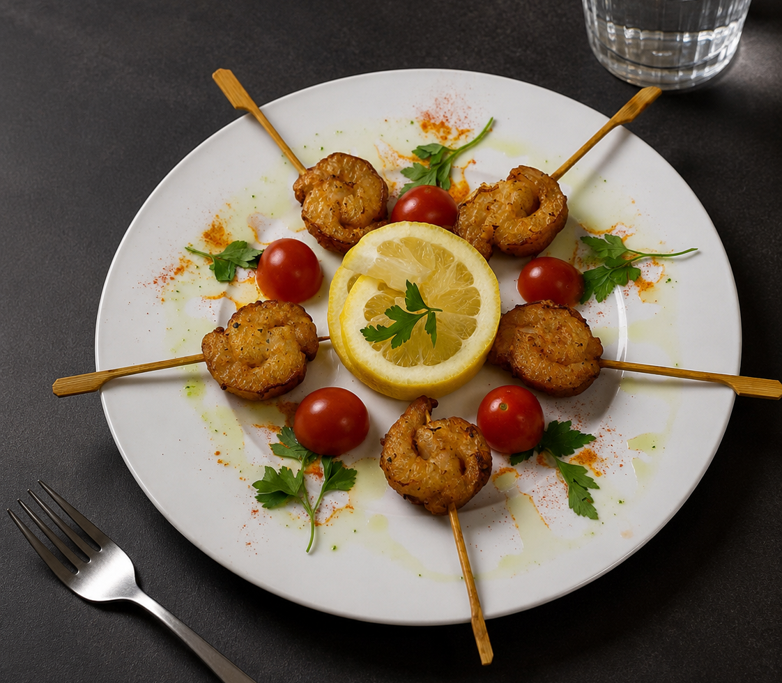 Piruletas de gamba